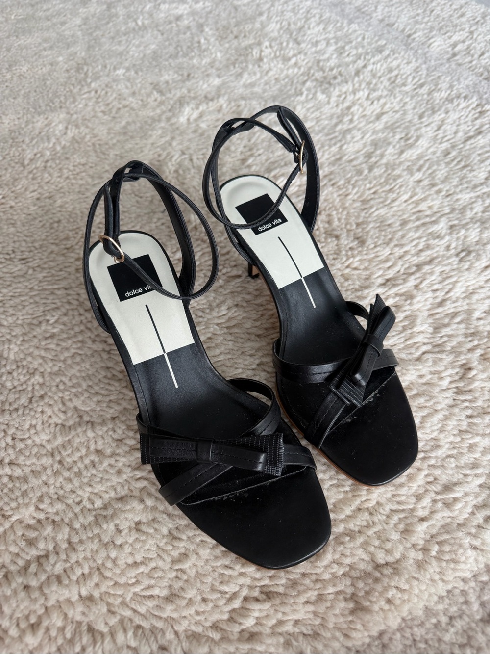 Dolce Vita Galor Black Leather Heels